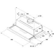 Whirlpool AKR749/1IX Integrated Cooker Hood 60cm Grey