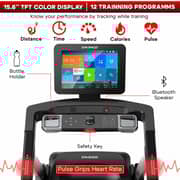 Sparnod Fitness STH-6010 Treadmill for Home Use - 40cm WiFi Touch Screen / Entertainment Apps / 6HP Motor / 150kg Capacity / 1-18.8 km/h / Auto-Incline / Foldable- Free Installation