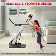 Sparnod Fitness STH-6010 Treadmill for Home Use - 40cm WiFi Touch Screen / Entertainment Apps / 6HP Motor / 150kg Capacity / 1-18.8 km/h / Auto-Incline / Foldable- Free Installation