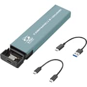 S-TEK M.2(ngff & Nvme) Case 2 In 1 Enclosure Usb C To M2 Ssd Caddy Sata Adaptor Usb 3.1, External Ssd Reader Aluminium Body