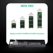 S-TEK M.2(ngff & Nvme) Case 2 In 1 Enclosure Usb C To M2 Ssd Caddy Sata Adaptor Usb 3.1, External Ssd Reader Aluminium Body
