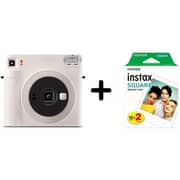 Fujifilm INSTAX SQUARE SQ1 Instant Film Camera Chalk White + 20 Sheets