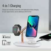 Promate Wireless Charging Station, 4-in-1 Charging Dock Bonsai Gold