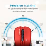 Promate Wireless Mouse Contour Red