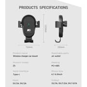 Maxguard Veloce-Series Wireless Charging Car Holder Black