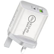 Maxguard Dual Port Wall Charger White