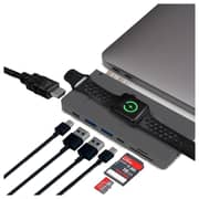 Trooss USB-C Hub for MacBook with wireless charger - Space Grey