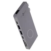 Trooss USB-C Hub for MacBook with wireless charger - Space Grey