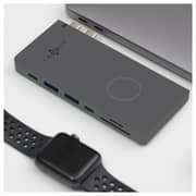 Trooss USB-C Hub for MacBook with wireless charger - Space Grey