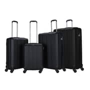 Stargold Set Of 4 Hardside Spinner Abs Trolley Luggage With Number Lock, Black - 20, 24, 28, 32 Inches