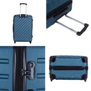 Stargold Set Of 4 Hardside Spinner Abs Trolley Luggage With Number Lock, Indigo Blue - 20, 24, 28, 32 Inches