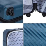 Stargold Set Of 4 Hardside Spinner Abs Trolley Luggage With Number Lock, Indigo Blue - 20, 24, 28, 32 Inches