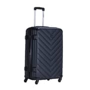 Stargold Set Of 4 Hardside Spinner Abs Trolley Luggage With Number Lock, Black- 20, 24, 28, 32 Inches