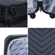 Stargold Set Of 4 Hardside Spinner Abs Trolley Luggage With Number Lock, Black- 20, 24, 28, 32 Inches