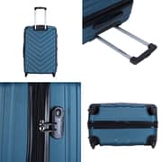 Stargold Set Of 4 Hardside Spinner Abs Trolley Luggage With Number Lock, Indigo Blue - 20, 24, 28, 32 Inches