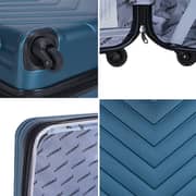 Stargold Set Of 4 Hardside Spinner Abs Trolley Luggage With Number Lock, Indigo Blue - 20, 24, 28, 32 Inches