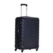 Stargold Set Of 4 Hardside Spinner Abs Trolley Luggage With Number Lock, Black- 20, 24, 28, 32 Inches - Black