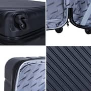 Stargold Set Of 4 Hardside Spinner Abs Trolley Luggage With Number Lock, Black- 20, 24, 28, 32 Inches - Black