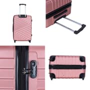 Stargold Set Of 4 Hardside Spinner Abs Trolley Luggage With Number Lock, Rose Pink - 20, 24, 28, 32 Inches