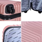 Stargold Set Of 4 Hardside Spinner Abs Trolley Luggage With Number Lock, Rose Pink - 20, 24, 28, 32 Inches