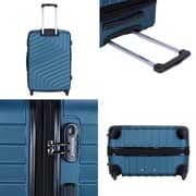 Stargold Set Of 4 Hardside Spinner Abs Trolley Luggage With Number Lock, Indigo Blue - 20, 24, 28, 32 Inches