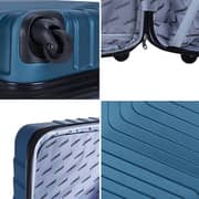 Stargold Set Of 4 Hardside Spinner Abs Trolley Luggage With Number Lock, Indigo Blue - 20, 24, 28, 32 Inches