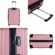 Stargold Set Of 4 Hardside Spinner Abs Trolley Luggage With Number Lock, Rose Pink - 20, 24, 28, 32 Inches