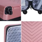 Stargold Set Of 4 Hardside Spinner Abs Trolley Luggage With Number Lock, Rose Pink - 20, 24, 28, 32 Inches