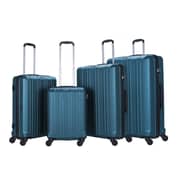 Stargold Set Of 4 Hardside Spinner Abs Trolley Luggage With Number Lock, Indigo Blue - 20, 24, 28, 32 Inches
