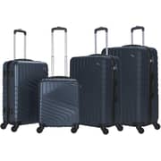 Stargold Set Of 4 Hardside Spinner Abs Trolley Luggage With Number Lock, Charcoal - 20, 24, 28, 32 Inches