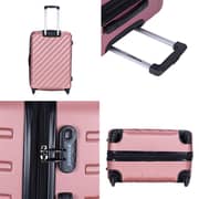 Stargold Set Of 4 Hardside Spinner Abs Trolley Luggage With Number Lock, Rose Pink - 20, 24, 28, 32 Inches