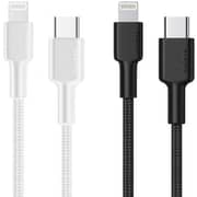 Aukey Nylon Braided USB-C Cable 0.9m White