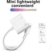 Maxguard 2 In 1 Lightning to 3.5mm Adaptor White