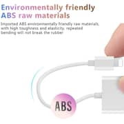 Maxguard 2 In 1 Lightning to 3.5mm Adaptor White