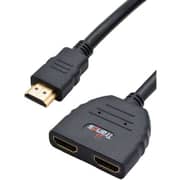 Trands Male To Dual Female HDMI Cable 1m White
