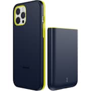 Magplus Detachable Wireless Charging Battery Case For iPhone 12 Pro Max Navy/Yellow