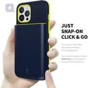Magplus Detachable Wireless Charging Battery Case For iPhone 12 Pro Max Navy/Yellow