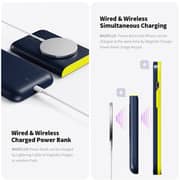 Magplus Detachable Wireless Charging Battery Case For iPhone 12 Pro Max Navy/Yellow