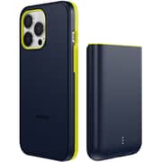 Magplus Detachable Wireless Charging Battery Case For iPhone 13 Pro Navy/Yellow