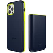Magplus Detachable Wireless Charging Battery Case For iPhone 12/12 Pro Navy/Yellow