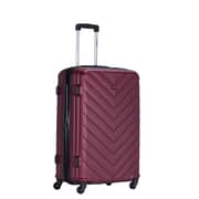 Stargold Set Of 4 Hardside Spinner Abs Trolley Luggage With Number Lock, Burgundy - 20, 24, 28, 32 Inches
