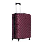 Stargold Set Of 4 Hardside Spinner Abs Trolley Luggage With Number Lock, Burgundy - 20, 24, 28, 32 Inches