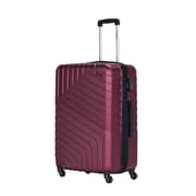 Stargold Set Of 4 Hardside Spinner Abs Trolley Luggage With Number Lock, Burgundy - 20, 24, 28, 32 Inches