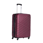 Stargold Set Of 4 Hardside Spinner Abs Trolley Luggage With Number Lock, Burgundy - 20, 24, 28, 32 Inches
