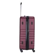 Stargold Set Of 4 Hardside Spinner Abs Trolley Luggage With Number Lock, Burgundy - 20, 24, 28, 32 Inches
