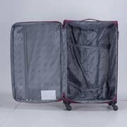 Viptour Set Of 4 Light Weight Polyester Jacqard Trolley Luggage With Number Lock, Plum- 20, 24, 28, 32 Inches