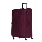 Viptour Set Of 4 Light Weight Polyester Jacqard Trolley Luggage With Number Lock, Burgundy- 20, 24, 28, 32 Inches
