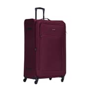 Viptour Set Of 4 Light Weight Polyester Jacqard Trolley Luggage With Number Lock, Burgundy- 20, 24, 28, 32 Inches