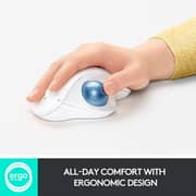 Logitech ERGO M575 Wireless Mouse White