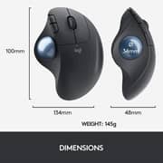 Logitech ERGO M575 Wireless Mouse Graphite